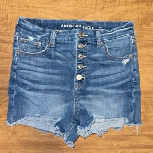 american eagle curvy hi rise jean shorts